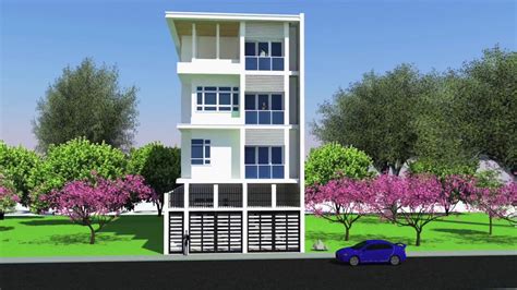 Architecture Narrow 4 Storey Residential Building Youtube