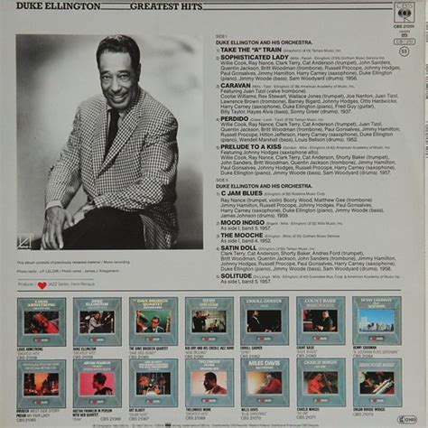 He had chart topping singles covering a span of 20 years. Duke Ellington Greatest Hits (rear) | Born Edward Kennedy El… | Flickr