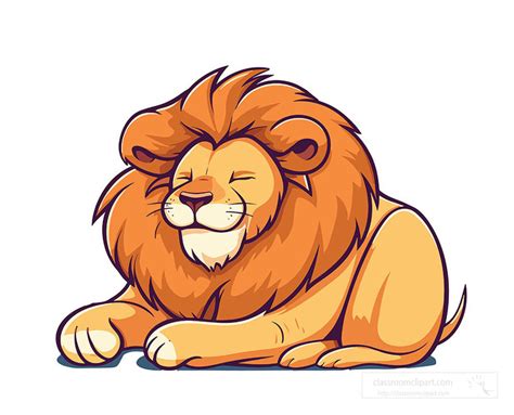 Lion Clipart Lion Sleeping Peacefully Clip Art Clip Art Library