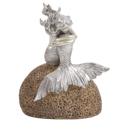 Mermaid On Rock Statue 12202 Buy Online At Wegotlites