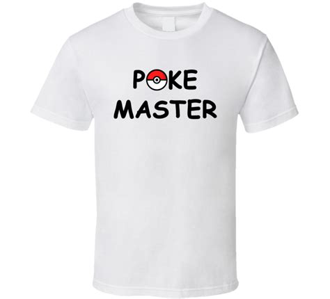 poke master black font funny pokemon go t shirt