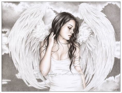 Zindy Zonedk Fantasy And Emotional Drawings The Sad Angel