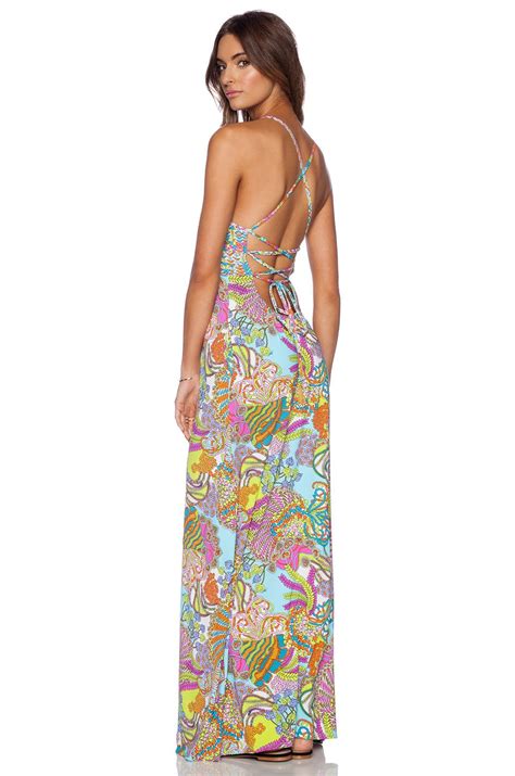 Trina Turk Coral Reef Maxi Dress In Multi From Maxi Dress