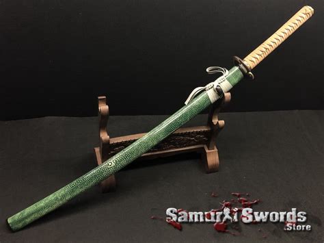 Handmade Katana Sword T10 Folded Clay Tempered Steel With Full
