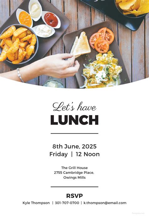 Free Editable Printable Lunch Invite
