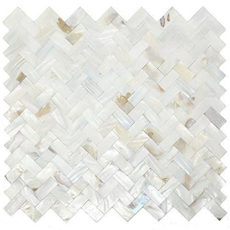 Mother Of Pearl Oyster White Natural Sea Shell Seamless Herringbone