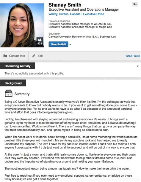 If you make a good impression, they'll read your cv more closely. Account manager linkedin summary example