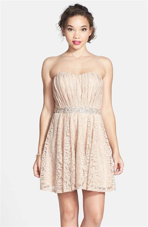 Sequin Hearts Sweetheart Fit And Flare Dress Juniors Nordstrom