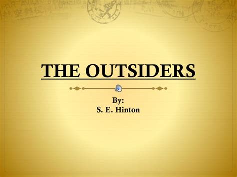 Ppt The Outsiders Powerpoint Presentation Free Download Id2518756