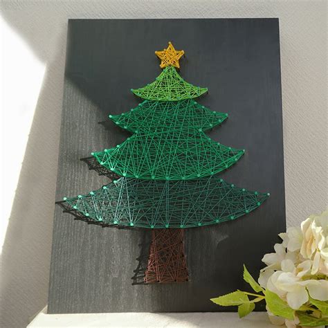 Christmas Tree Wall Art String Art Home Decoration Accessories Creative