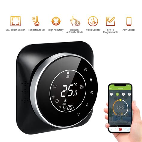 Alexa Programmable Wifi Thermostat Electric Or Water Floor Heating Thermostat Lcd