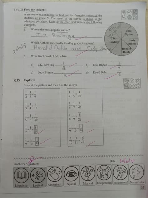 Math Ch Fractions Workbook Work