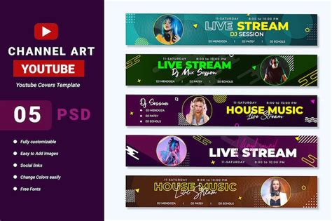 Youtube Channel Art Banner Template By Nmc2010 On Envato Elements