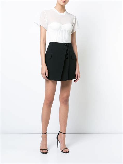 Alexander Wang Mini Skirt With Multi Button Detail Skirts Womens