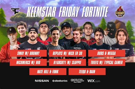 Faze Clan On Twitter Friday Fortnite Is Back Today With 11 Different