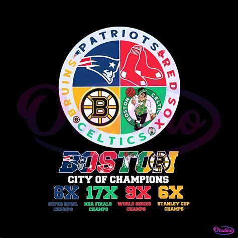 Boston City Of Champions Sport Team Logo Png Download