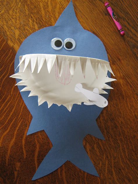 Shark Paper Plate Craft Preschool Education For Kids