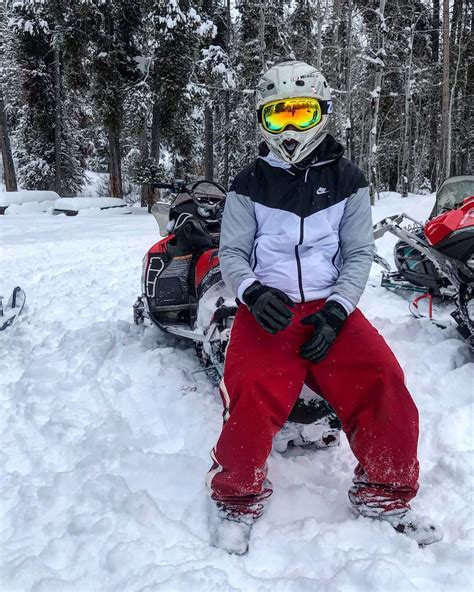 Matchin Style Machine And Rider Snowmobiling Outfit Idea For Men