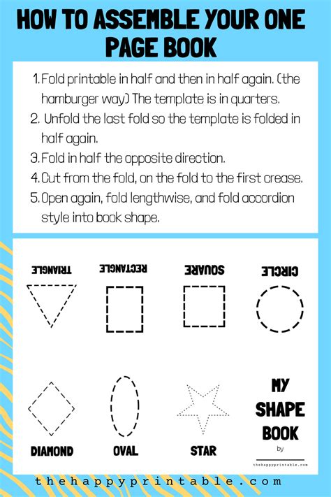 Shape Book A Fold Up Book For Learning Shapes The Happy Printable