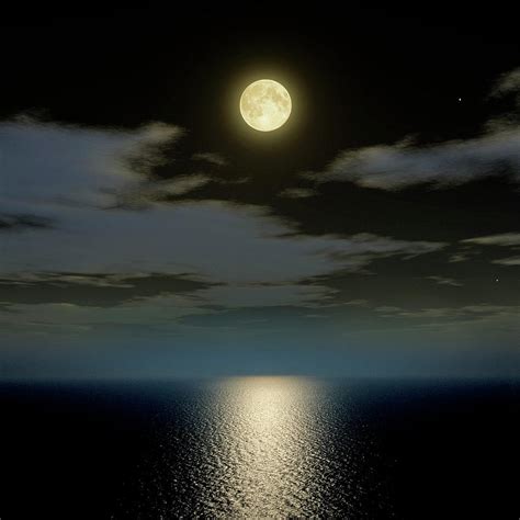 Full Moon Over The Sea Photograph By Detlev Van Ravenswaay Fine Art