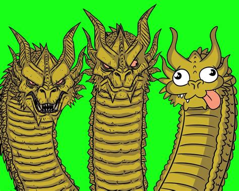 Three Dragons Meme But Greenscreen Rmemetemplatesofficial