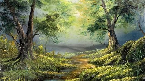 Magical Forest Oil Painting Paintings By Justin Youtube Landscape