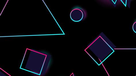 2560x1440 Neon Circles And Triangle 4k 1440p Resolution Hd 4k