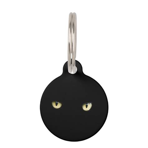 Halloween Black Cat Eyes Pet Tag Zazzle