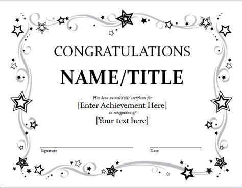 9 Congratulation Certificate Templates Free Printable Word And Pdf