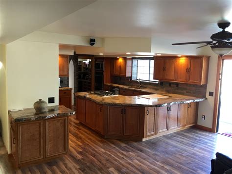 < image 1 of 2 >. Custom Kitchen with Handcrafted 100% Cherrywood Cabinets ...