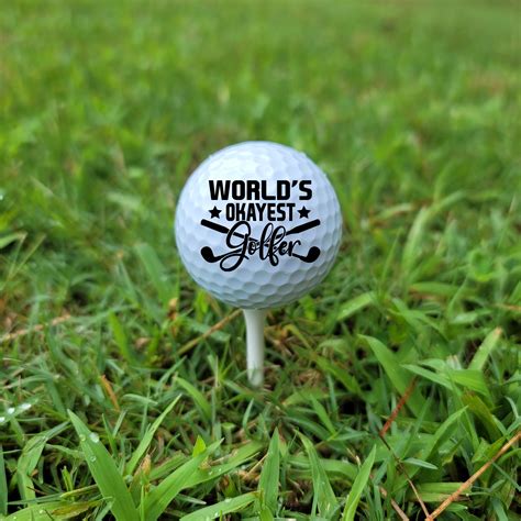 World S Okayest Golfer Funny Personalized Golf Balls Etsy