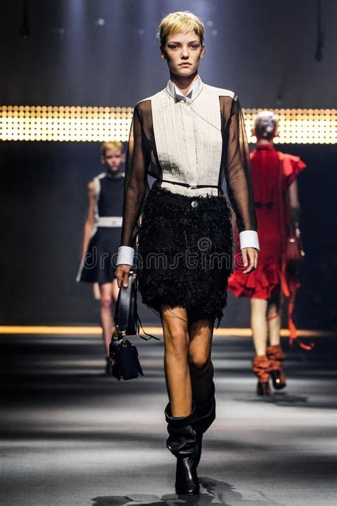 A Model Walks The Runway During The Lanvin Show Editorial Stock Image