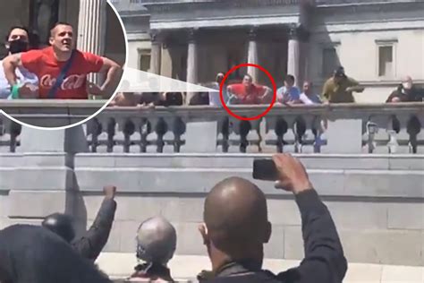 Racist Lout Filmed Making Monkey Gestures At Black Lives Matter Protesters