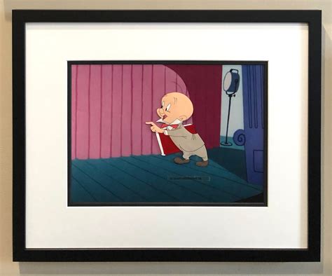 Original Warner Brothers Production Cel Of Elmer Fudd From This Is A