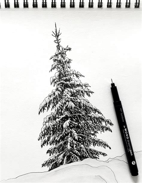 How To Draw Realistic Trees With Pen And Ink Ran Art Blog