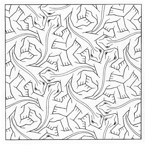 Escher Printable Coloring Pages Sketch Coloring Page Escher Kunst