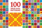 One Hundred 10x10 Pixel Patterns | Illustrator Graphics ~ Creative Market