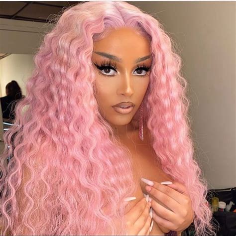 Lace Front Wigs On Instagram “💗 Full Lace Pink Cotton Candy Crimps On