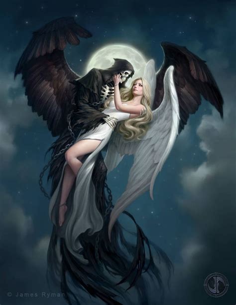 Angel And The Reaper By Jamesryman On Deviantart Beautiful Fantasy