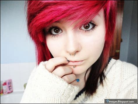 Emo Girl Red Hair Cute
