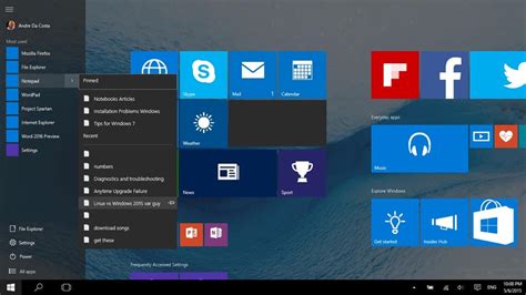 Windows 10 Start Menu Microsoft Community
