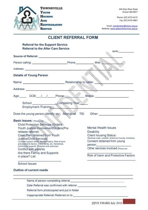 50 Referral Form Templates Medical And General Templatelab
