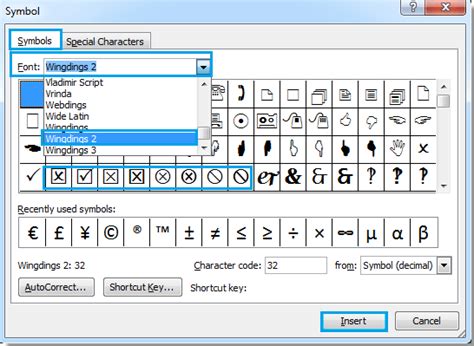 How To Quickly Insert Checkbox Symbol Into Word Document