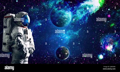 Astronaut In Outer Spacecosmic Art Science Fiction Wallpaper Beauty