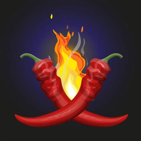 Clip Art Of A Red Hot Chili Peppers Illustrations Royalty Free Vector
