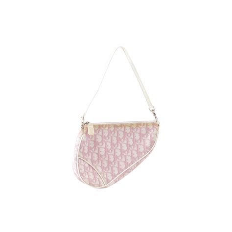 Christian Dior Saddle Bag Pink Cloth Ref104321 Joli Closet