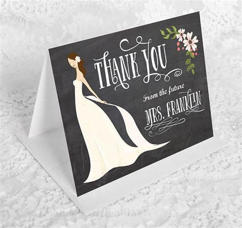 16 Bridal Shower Thank You Cards Psd Eps Ai