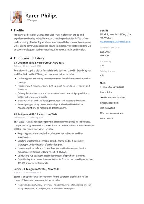Ikuti tips penulisan resume internship dan contoh untuk rujukan para graduan. 12 UX Designer Resume Sample (s) | Resumeviking.com | 2019 ...