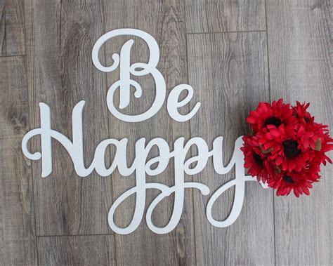 Be Happy Sign Gallery Wall Decor 3d Wood Sign Dont Worry Be Happy