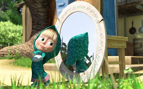 Download Masha And The Bear In A Playful Frolic In 4k Wallpaper